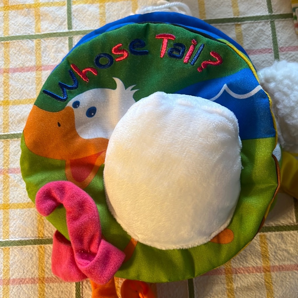 Melissa and Doug baby soft sensory book. Whose tail? Infant